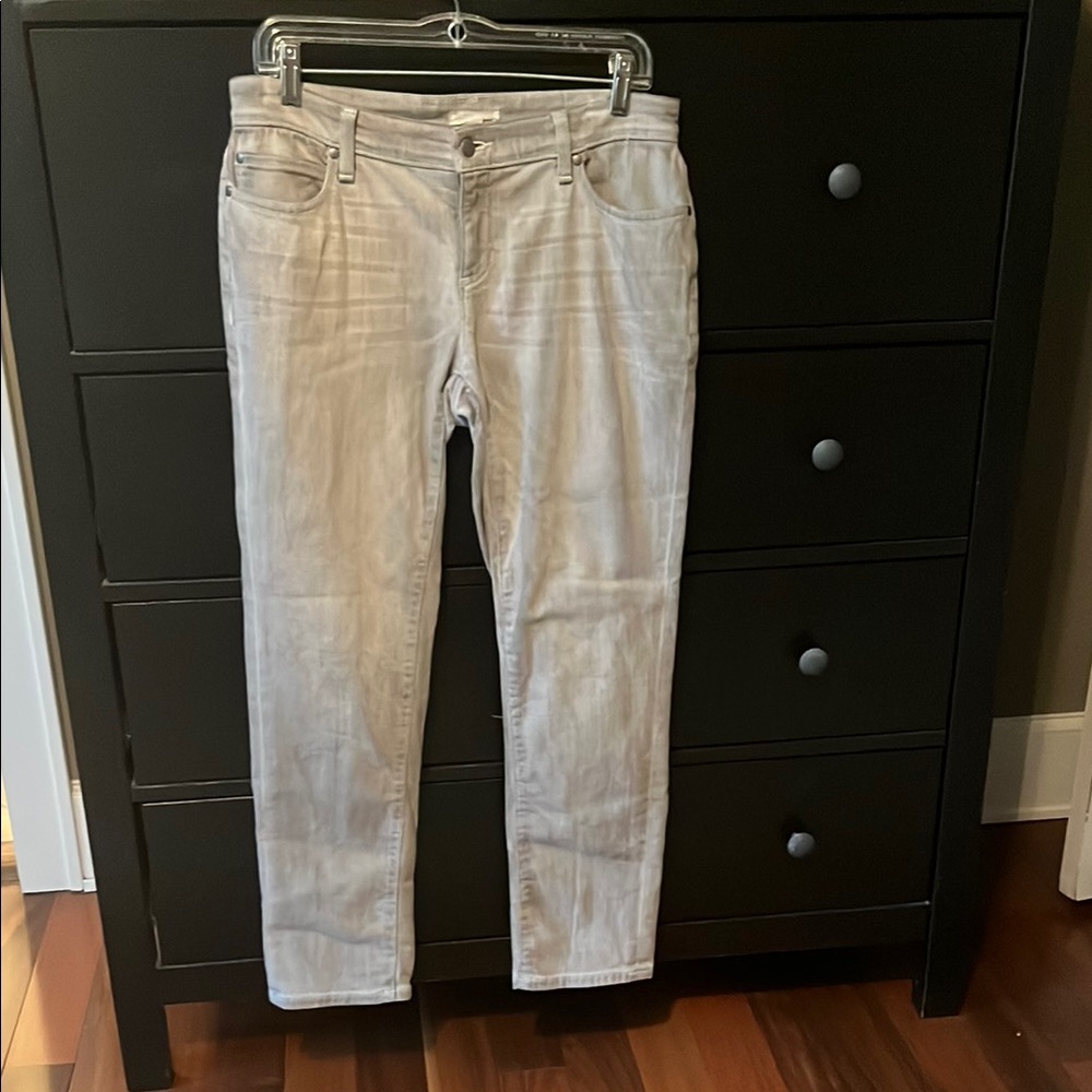 Eileen Fisher Grey Wash Straight Leg Jean Petite